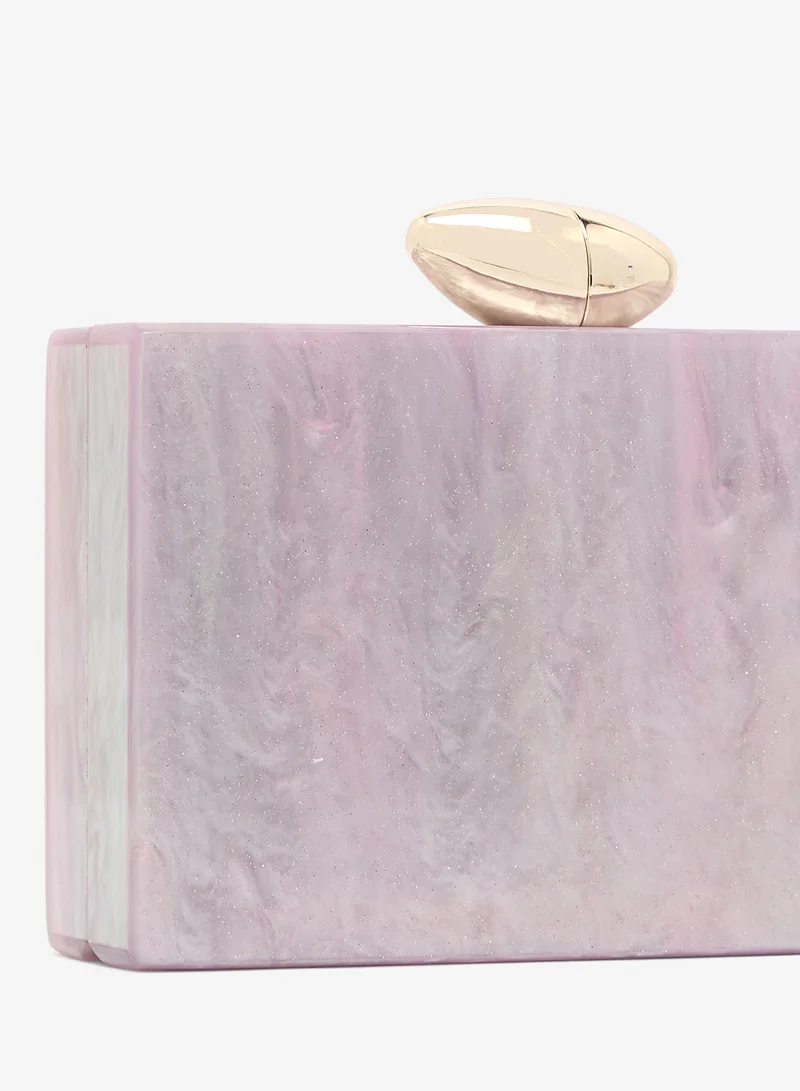Namshi x Purple Resin Rectangle Statement Clutch for Women | Best Price UAE